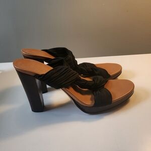 Authentic Gucci Women's  Cloth Heel Sandals 36 1/2